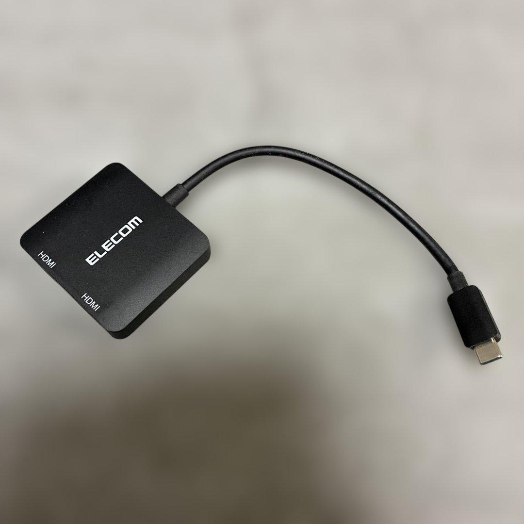 エレコム USB Type-C(TM) - HDMI(R)変換アダプター 2ポー USB Type-C(TM) - HDMI(R)変換アダプター 2ポート - AD-CHDMI2BK2