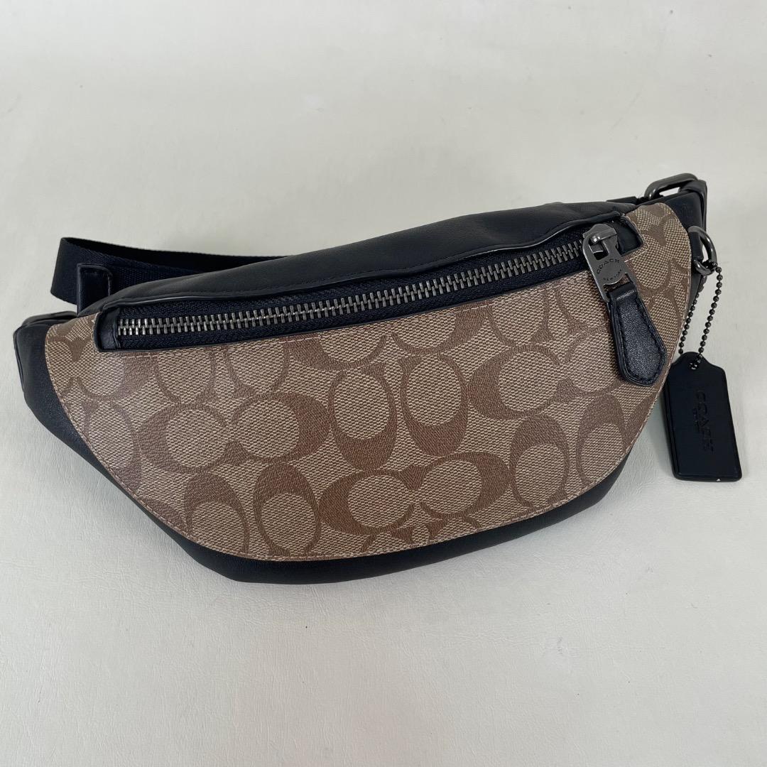 C5 美品✨COACH ボディバッグ F84711 ブラック×シグネチャー 楽天市場】☆ コーチ COACH アウトレット メンズ バッグ ボディバッグ