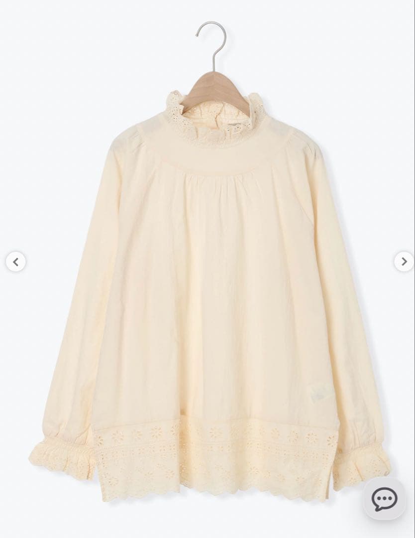 サマンサモスモス スカラップレースブラウス キナリとオフホワイト 2枚