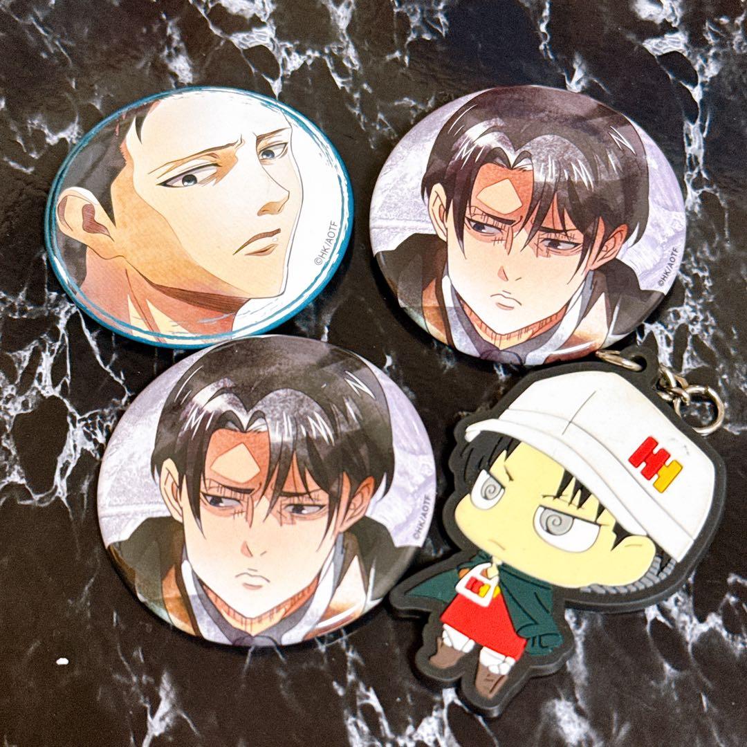 進撃の巨人 リヴァイ 缶バッジ おまけ付き - メルカリ
