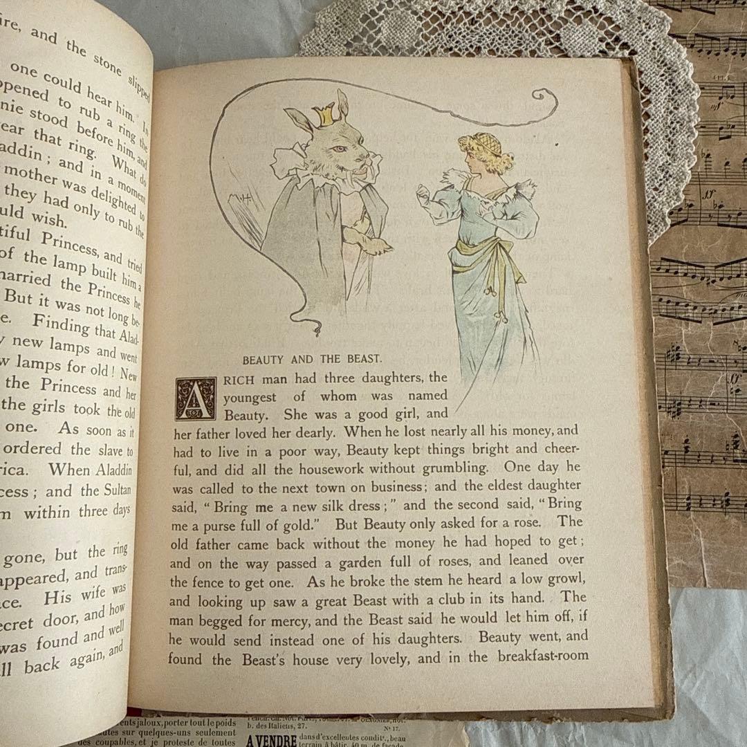 稀少1892年アンティーク愛らしい挿絵の絵本モードハンフリー洋書 童話 古書