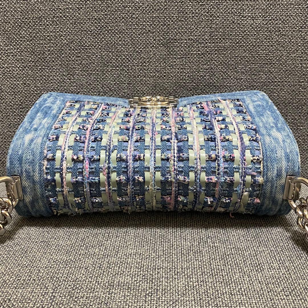 シャネル CHANEL ボーイシャネル コットンツイードデニムチェーン