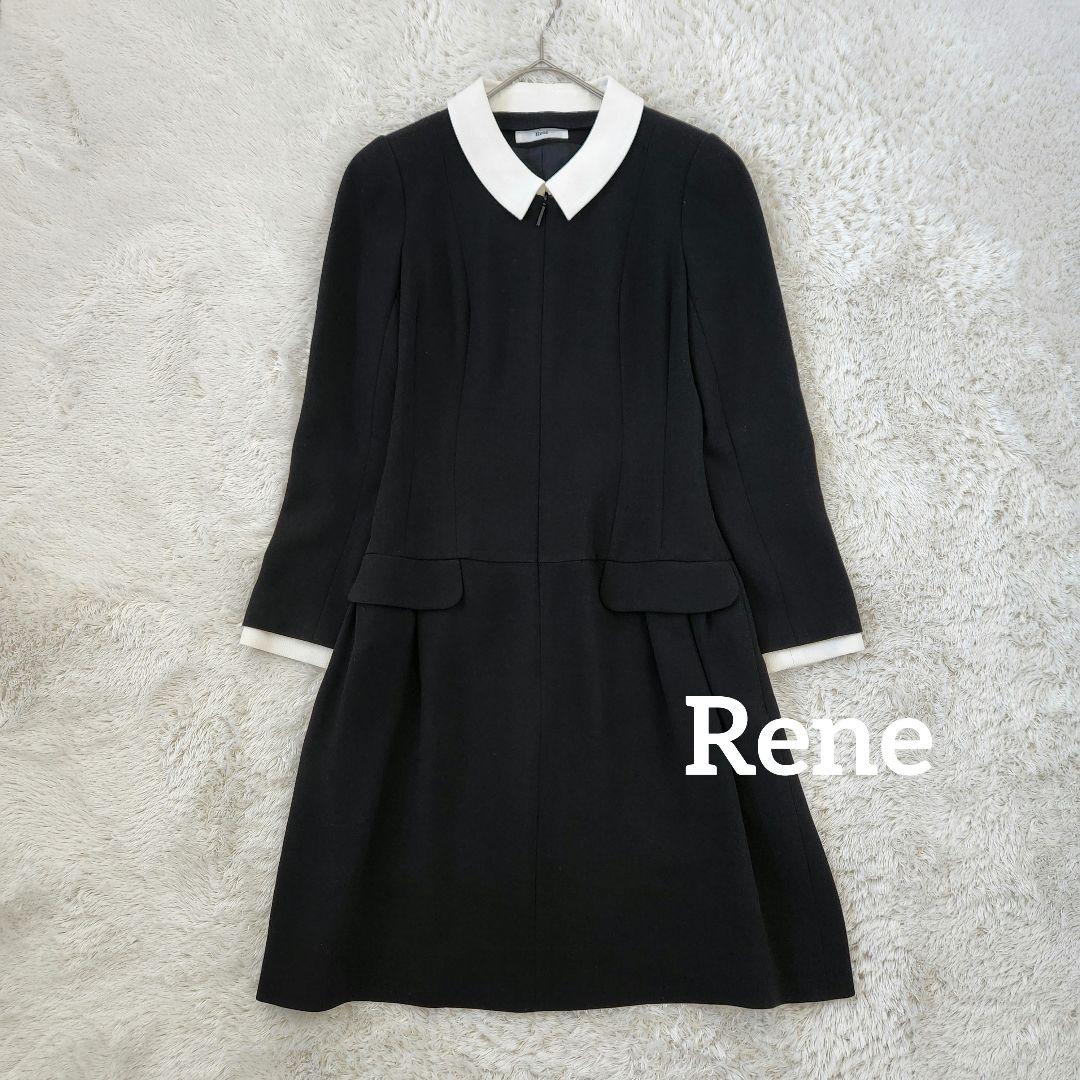 BB　美品✨Reneルネ　白襟長袖ワンピース　34　黒 専用Reneルネ☆新品☆白襟長袖ワンピース 2024 34 黒 - メルカリ