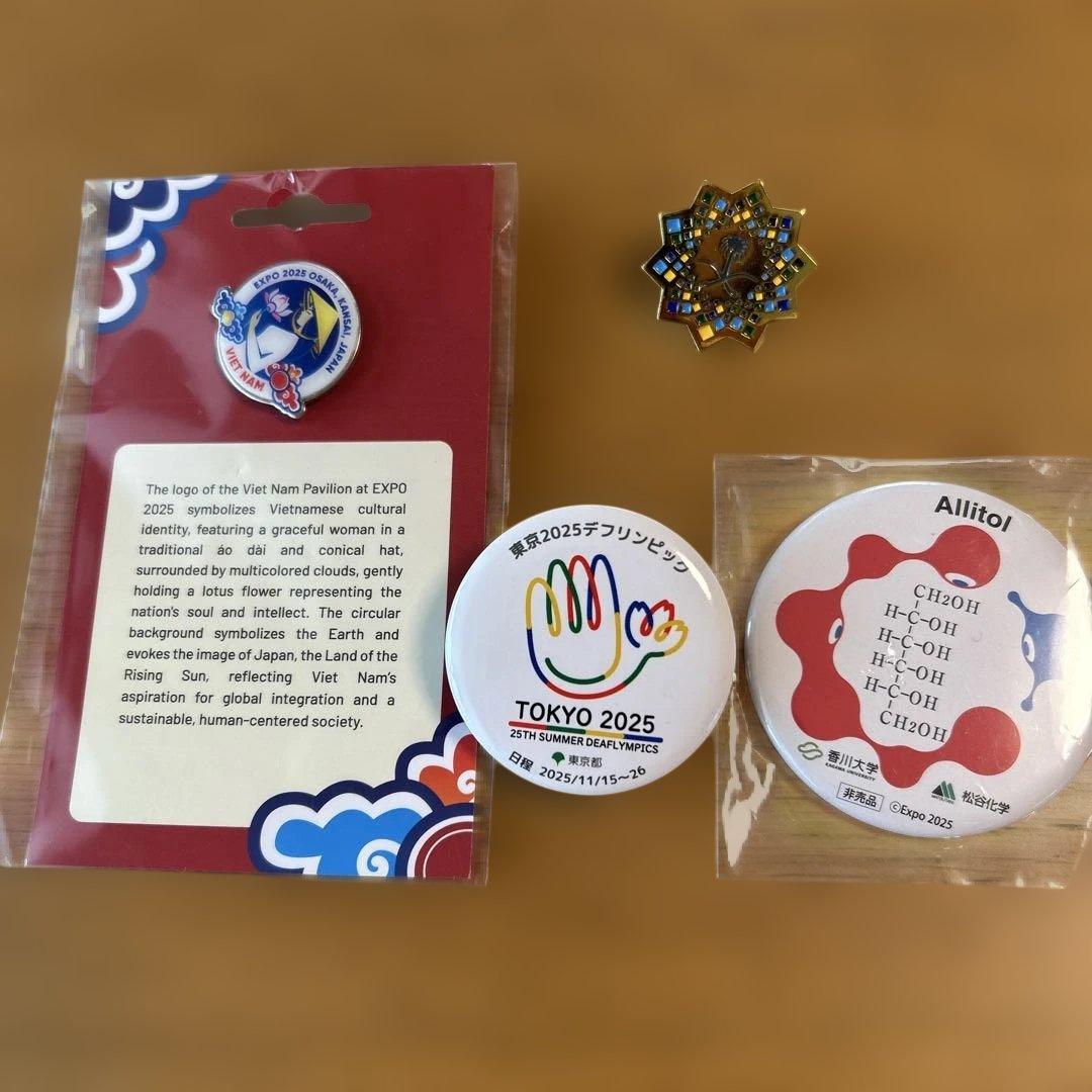 EXPO 2025 ベトナム サウジアラビア ピンバッジ 缶バッジ2個 セット