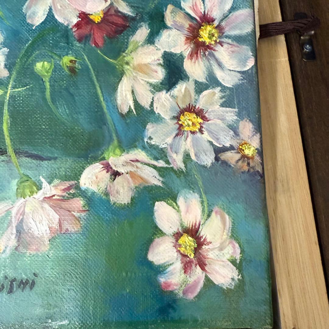 絵画 三岸節子 花 静物画 油絵 油彩 直筆 サイン入り - メルカリ