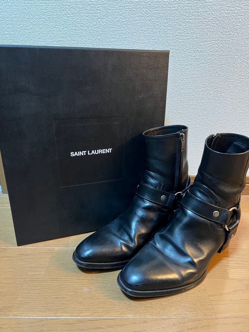 正規店購入：Saint Laurent ハーネスブーツ 40 - メルカリ