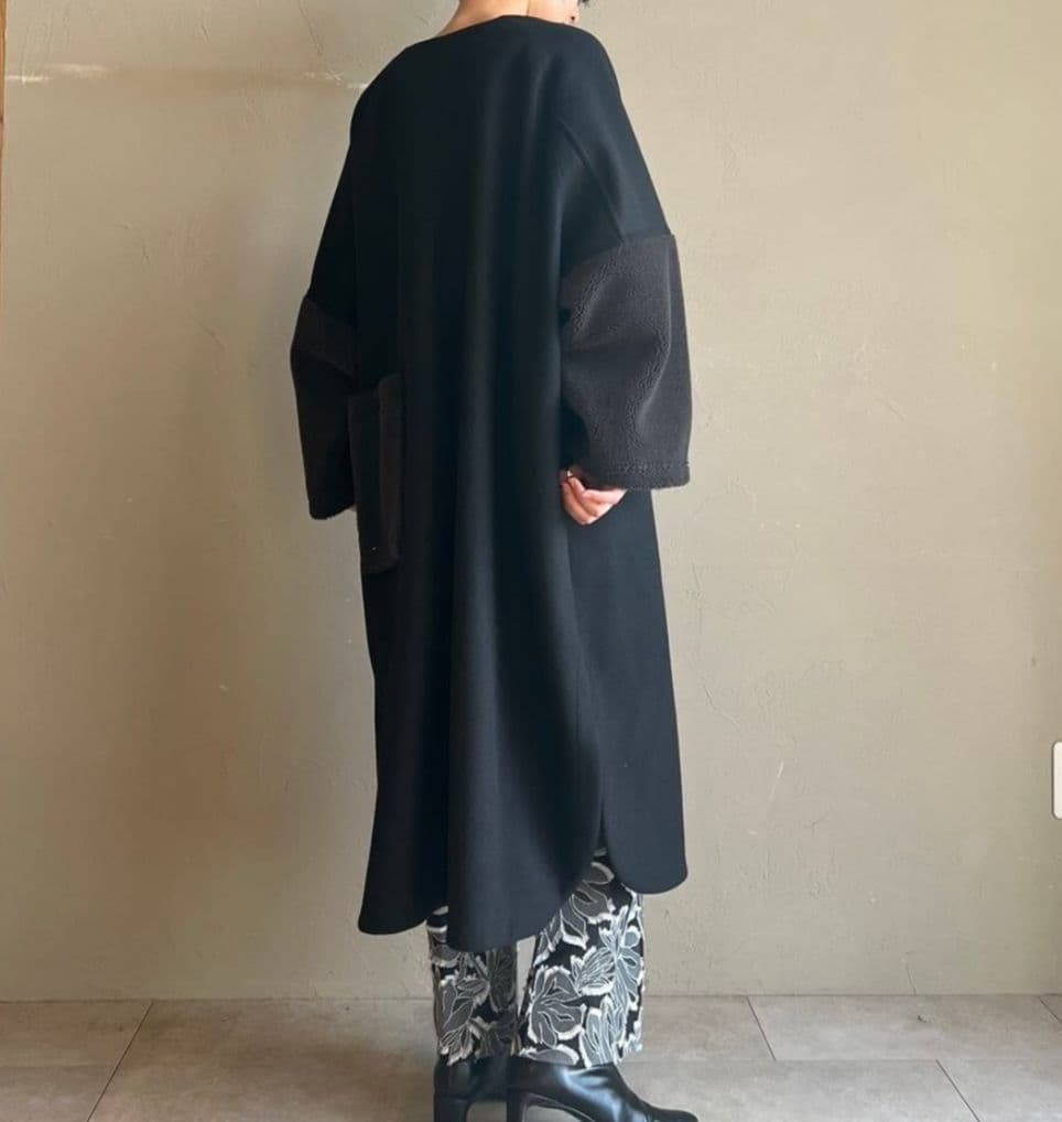 新品 未使用】レディース あむう akane アカネ コート ブラック - メルカリ