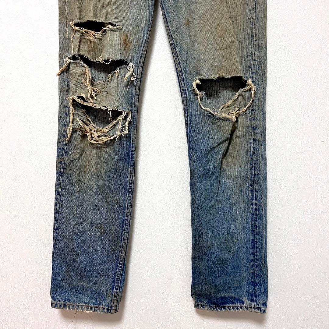 90s ビンテージ Levis 501 xx 黒文字 ダメージ グランジ - メルカリ