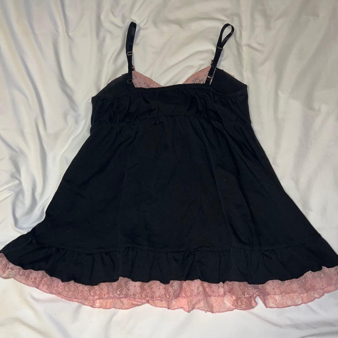 GOLDS∞infinity 黒ピンク キャミソール