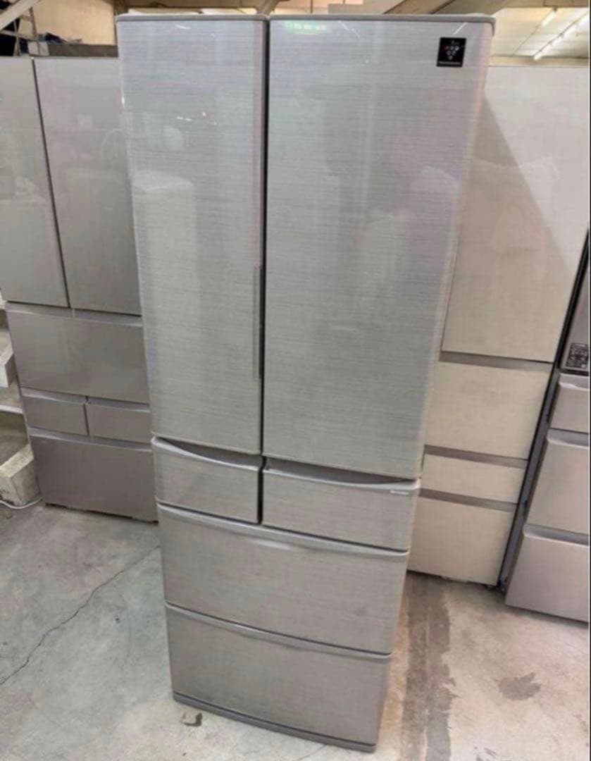 2018年式 455L シャープ 6ドア冷蔵庫 SJ -F462D-S