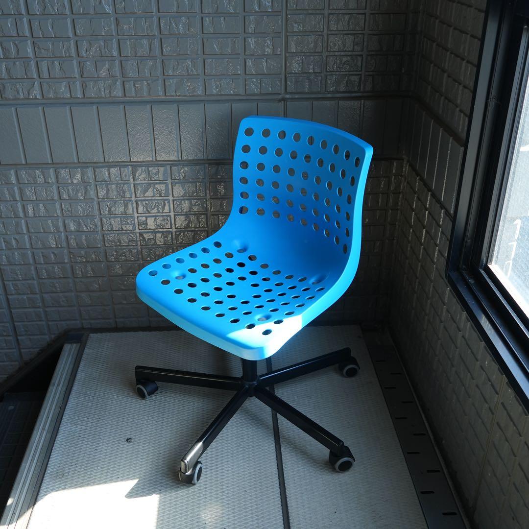 90s~00s old ikea SKALBERG デスクチェア ブルー - メルカリ