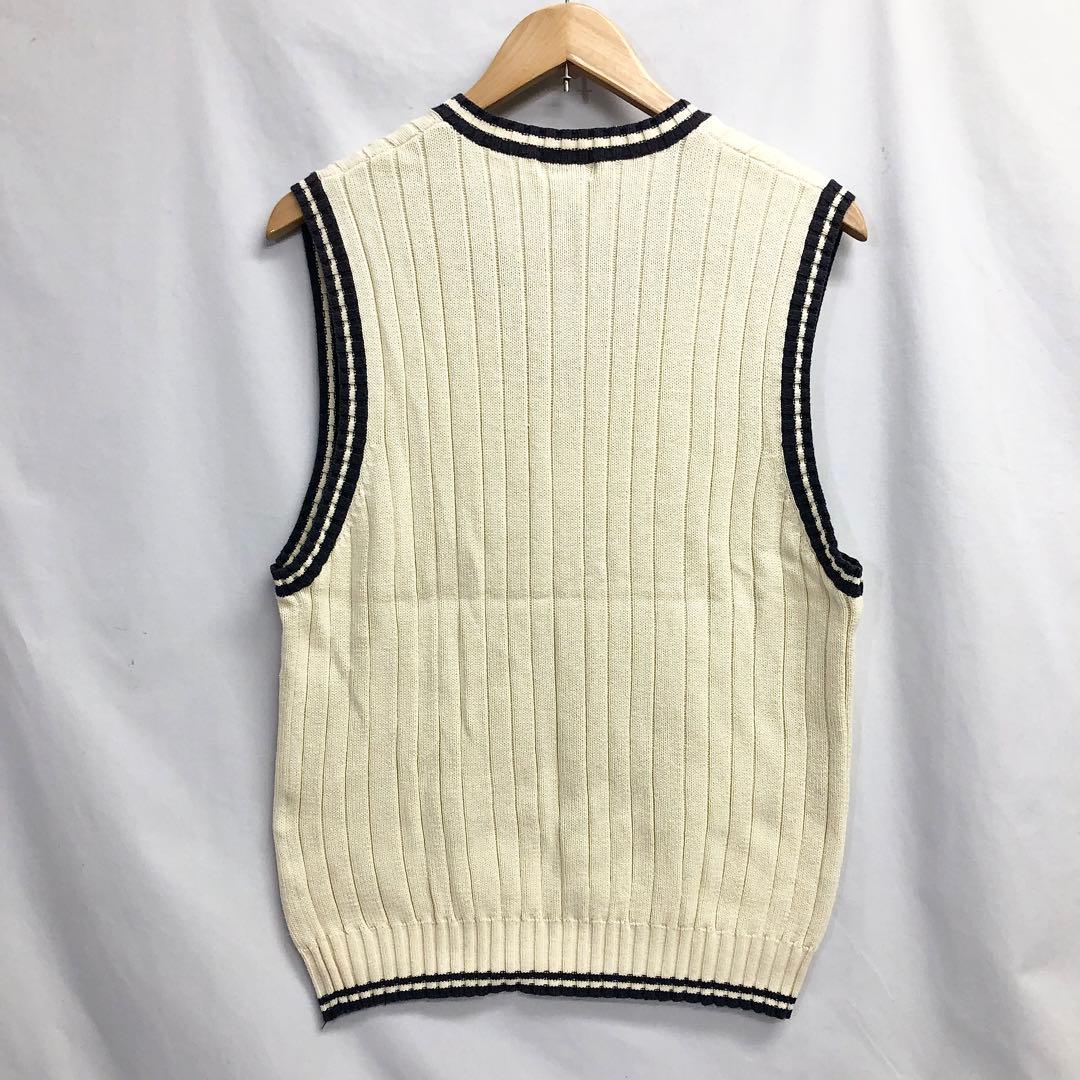 16】イヴサンローラン ニットベスト ケーブル編み YSLロゴ - メルカリ