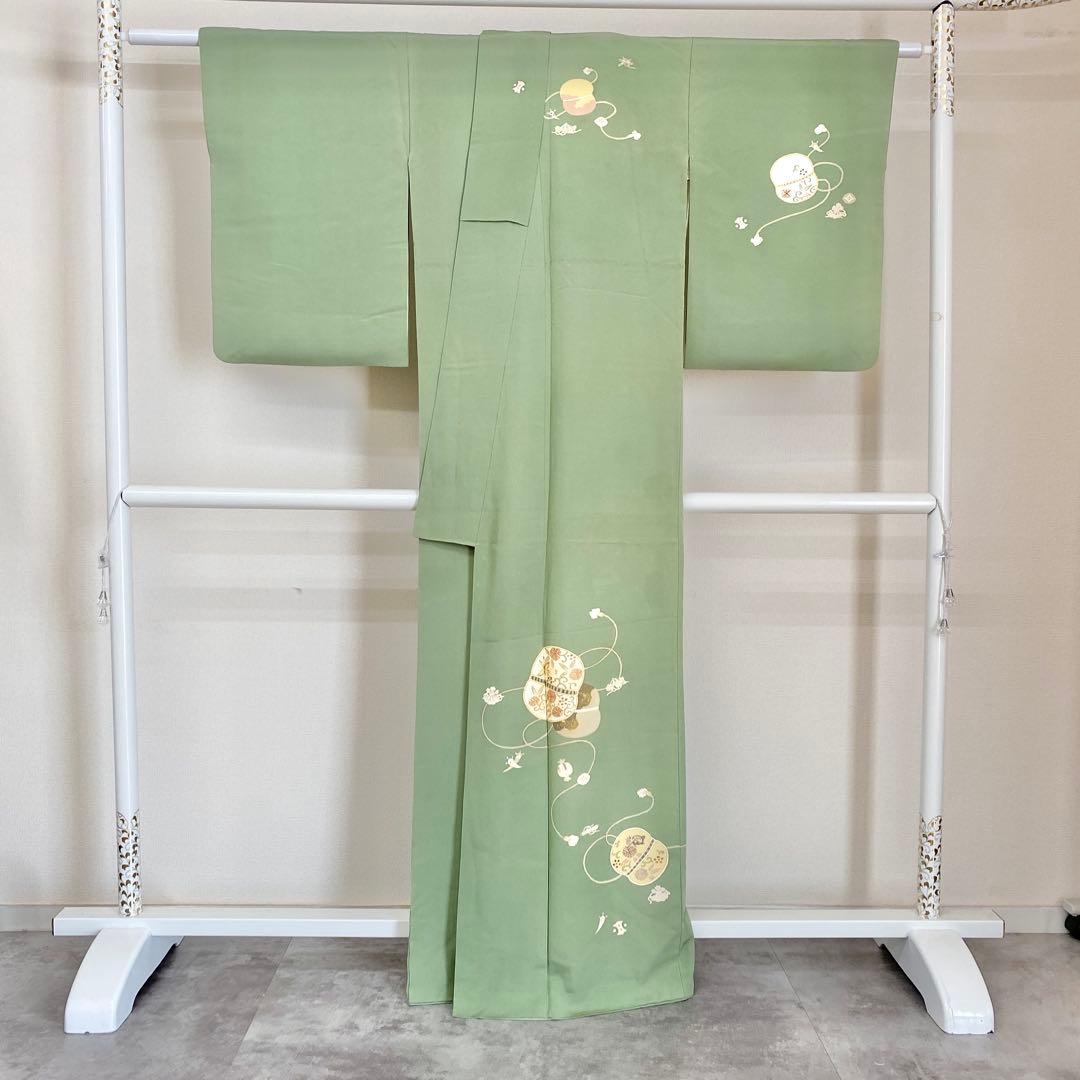 ⭐︎K1007 美品 逸品 上品 金彩加工 宝尽くし 正絹 訪問着 - メルカリ