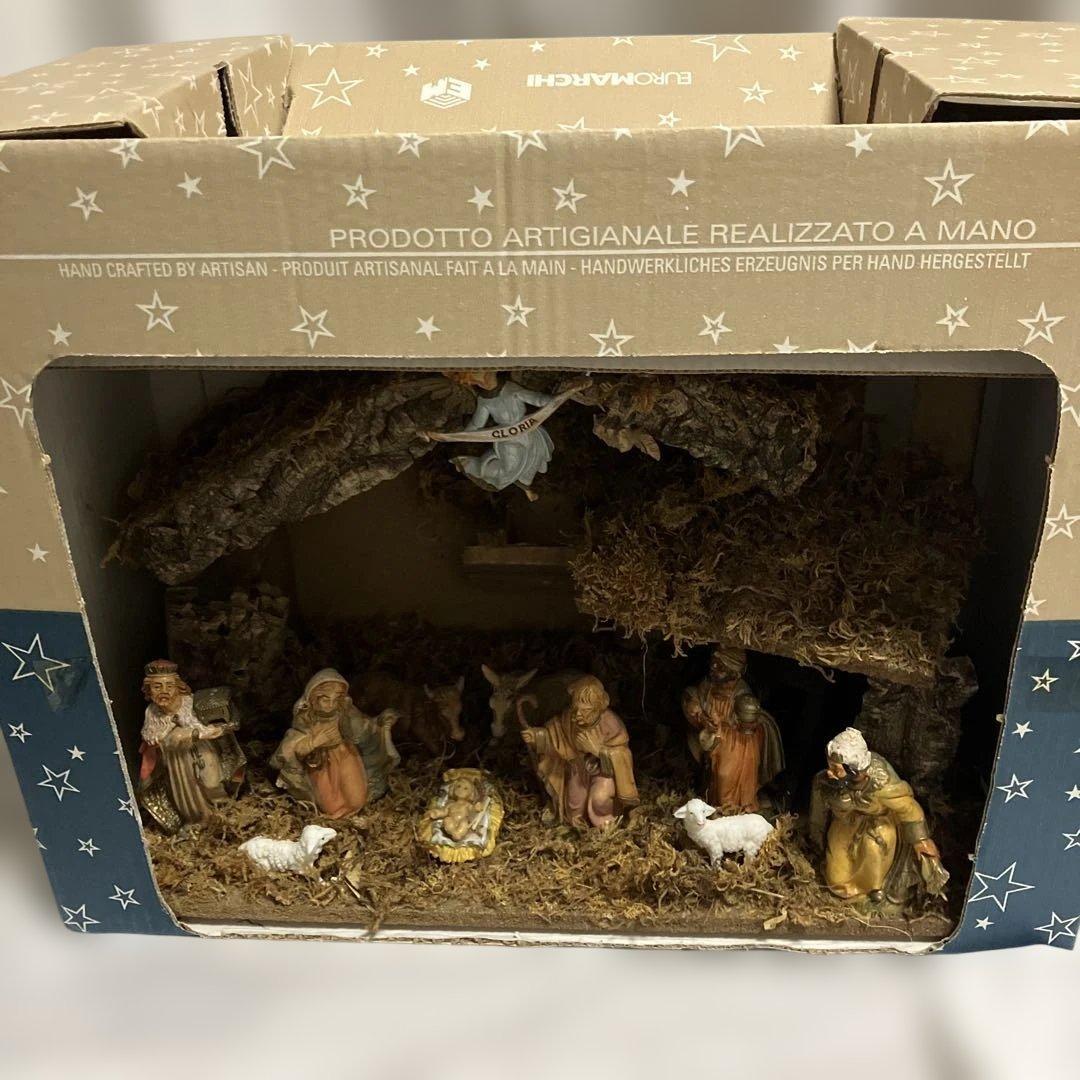 イタリー製 クリスマス プレゼピオ 馬小屋 降誕セット 手作り 人形11体付 Amazon.co.jp: 創業100年木彫りブランド クリスマス人形 キリスト降誕