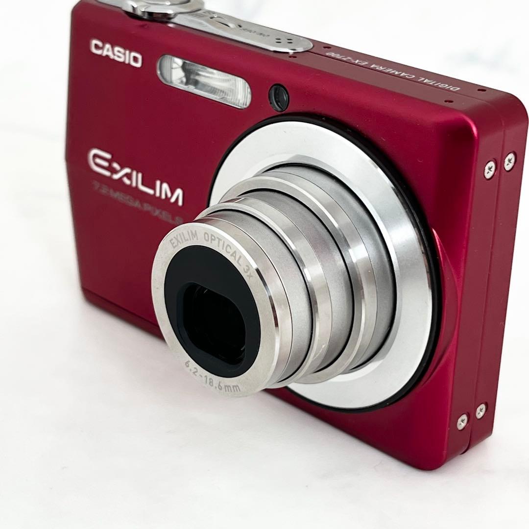 美品 Casio EXILIM EX-Z700 カシオ レッド デジカメ 箱 - メルカリ