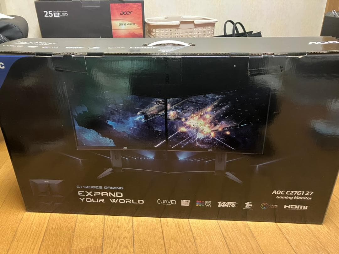 【ほぼ新品】AOC ゲーミングモニター C27G1/11(27インチ曲面144 Amazon.co.jp: AOC ゲーミング モニター C27G1/11 (27インチ/144Hz/1ms