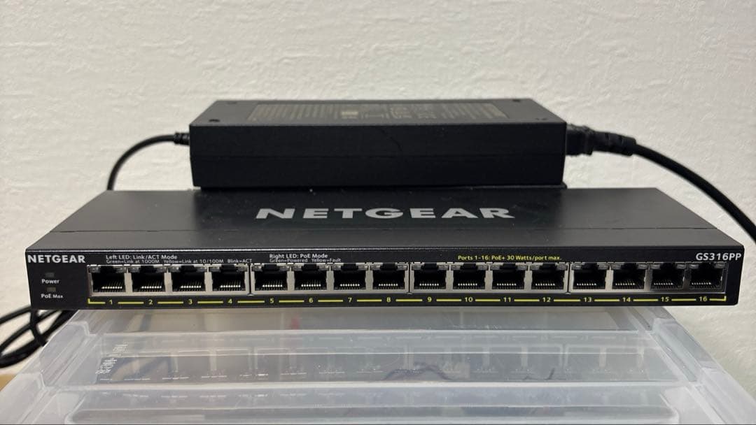 NETGEAR GS316PP 16ポート スイッチングハブ NETGEAR 16-Port Gigabit Ethernet Unmanaged PoE+ Essentials Switch