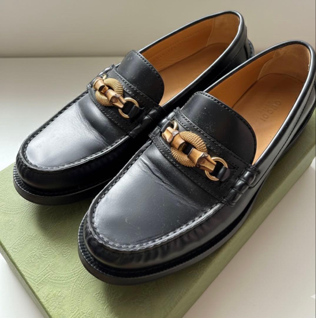 GUCCI グッチ ホースビット×バンブー ローファー 37 1/2 - メルカリ