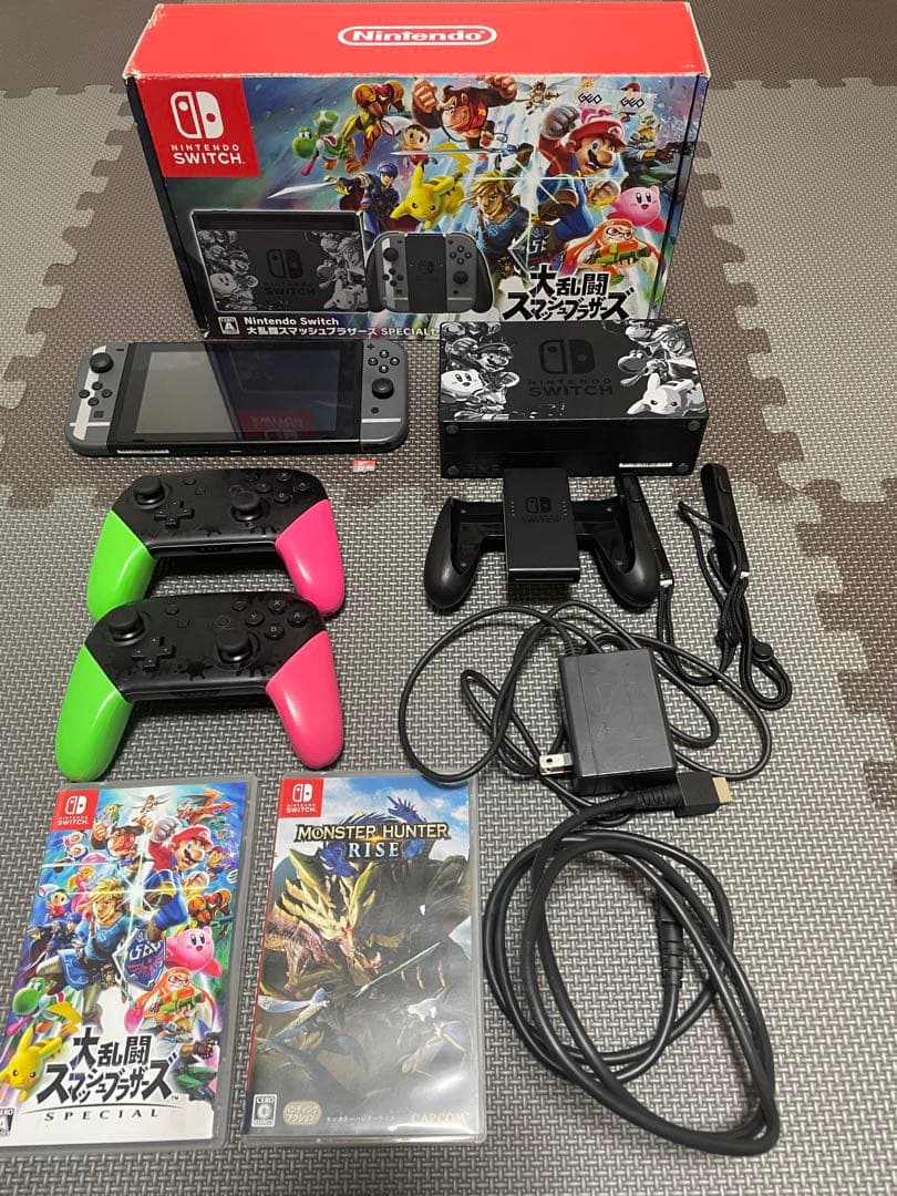 Nintendo Switch プロコン　スマブラ　モンハン　ソフト付き Amazon.co.jp: Nintendo Switch Proコントローラー モンスターハンター
