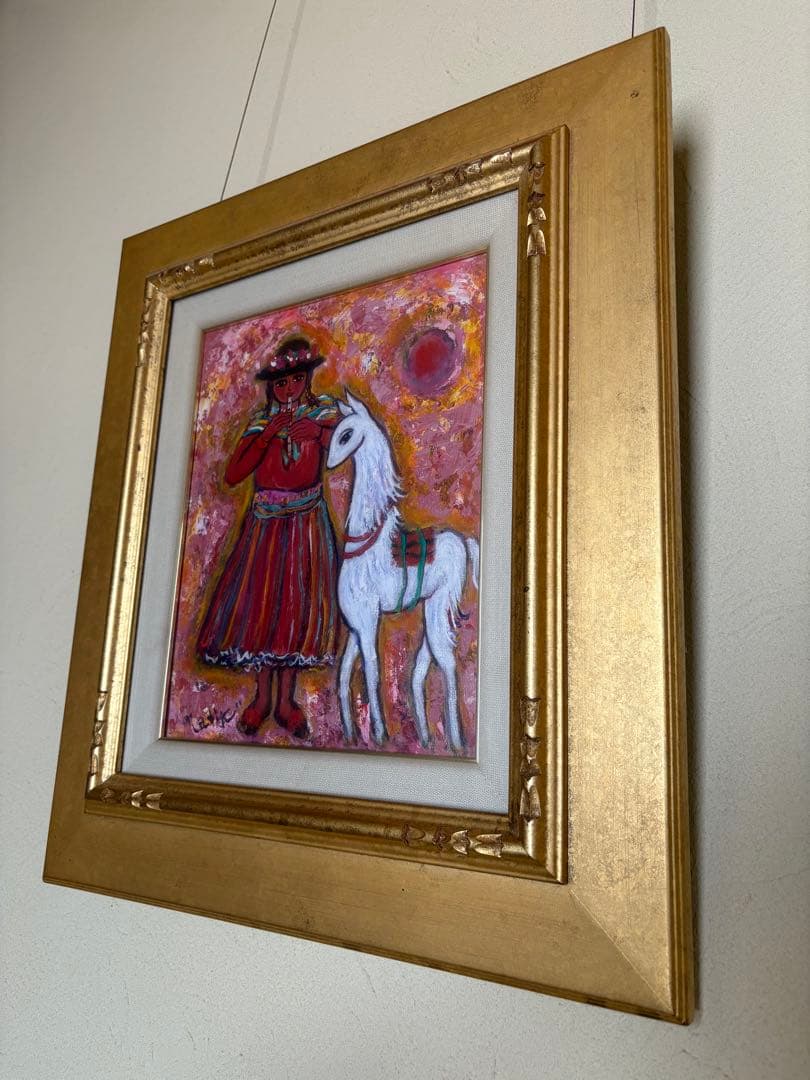 油彩　絵画 油絵 油彩 油彩画 絵 絵画【サトウキビ畑の空】 絵画 HR 通販