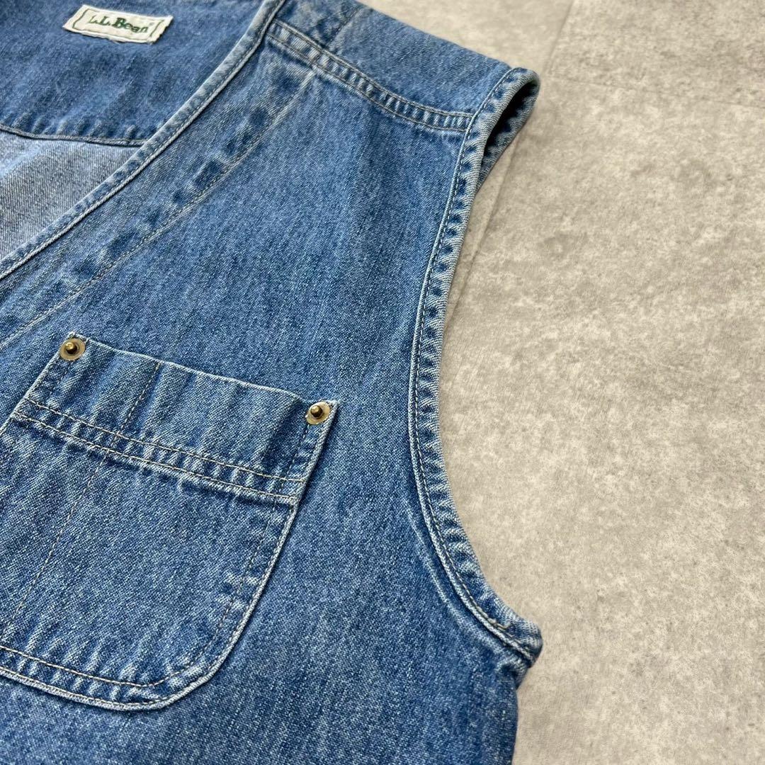 80s L.L.Been エルエルビーン　デニム　ハンティングベスト　ビンテージ