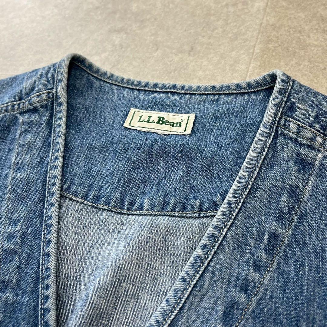 80s L.L.Been エルエルビーン　デニム　ハンティングベスト　ビンテージ