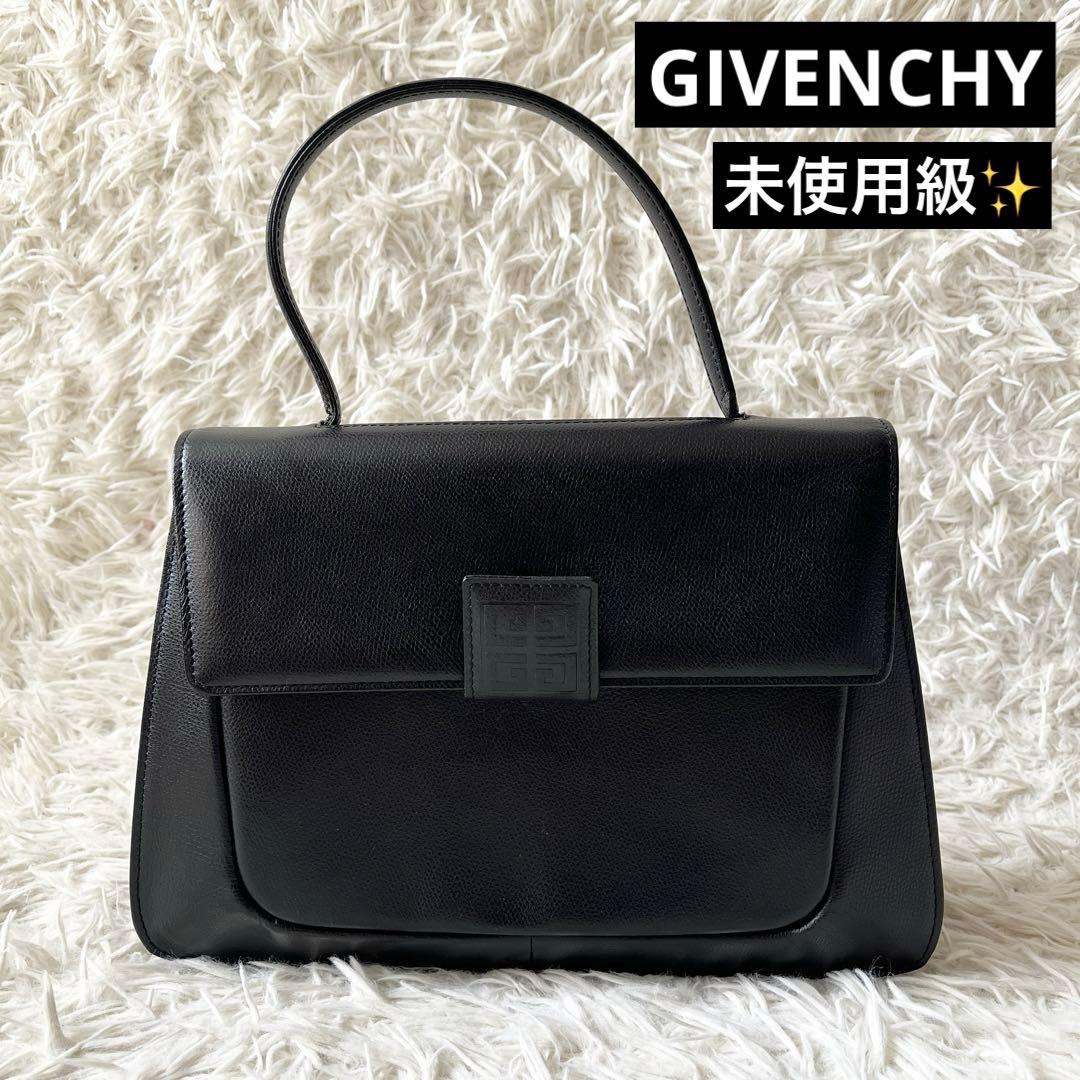 未使用級✨GIVENCHY ジバンシー　ハンドバッグ　冠婚葬祭　ブラック　レザー GIVENCHY - ジバンシー ハンドバッグ フォーマルバッグ トップハンドル
