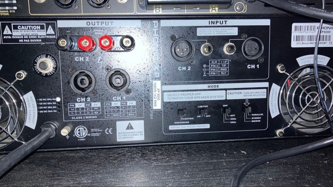 中古】PHONIC XP3000 2ch PA パワーアンプ 1000W - メルカリ