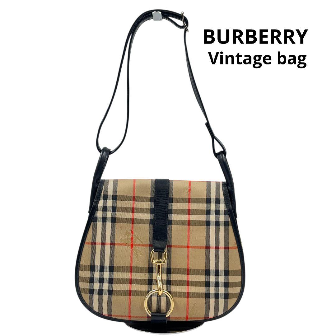 BURBERRY バーバリー ショルダーバッグ ヴィンテージ チェック ホース