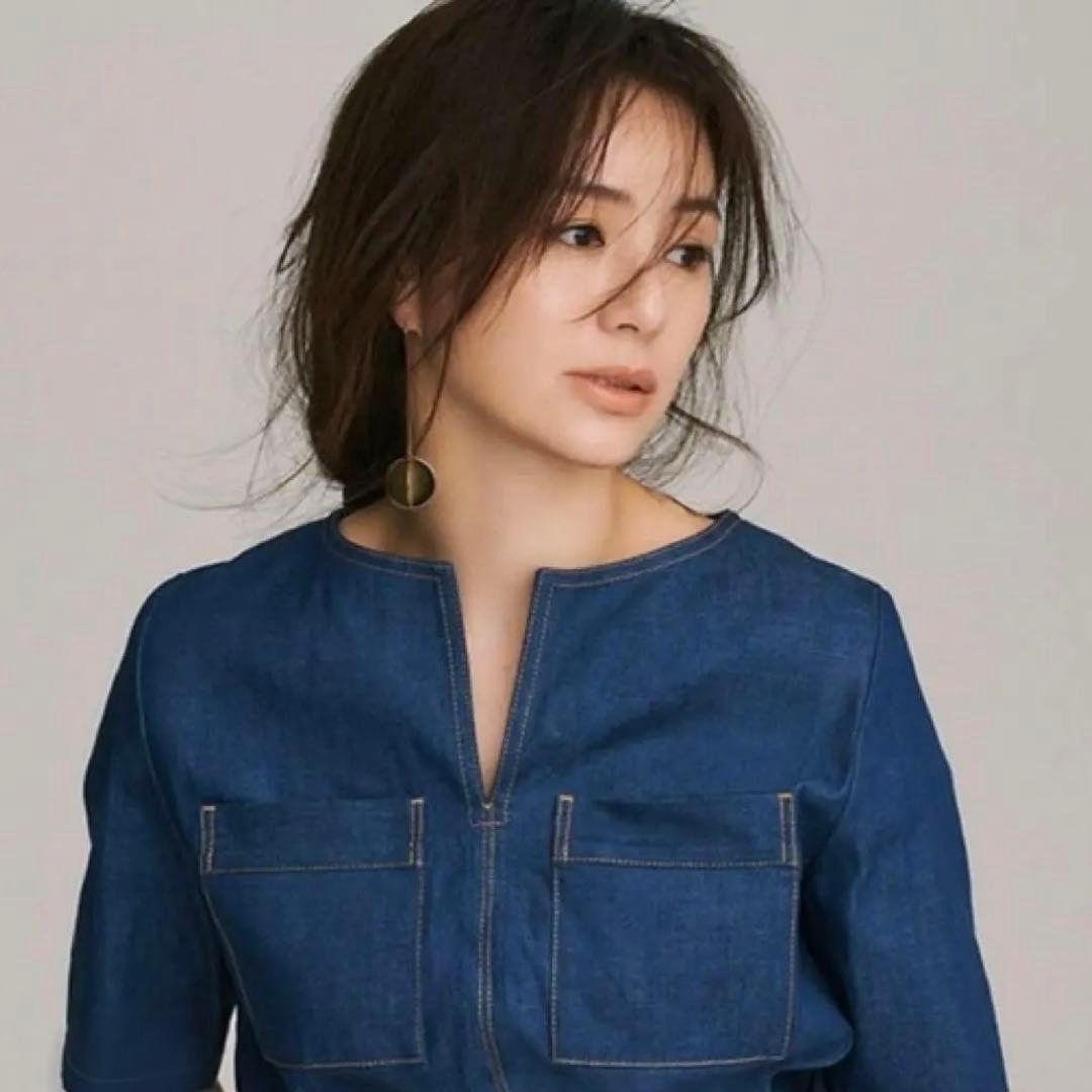 新品Loin ロワン 井川遥着 デニムワンピース - メルカリ