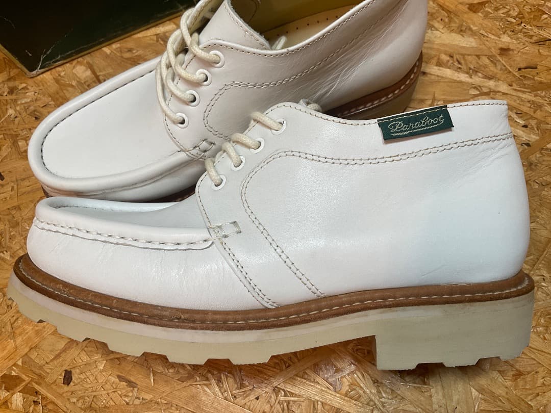 90s デカタグ デッドストック パラブーツ × CAUSE モカシン シューズ