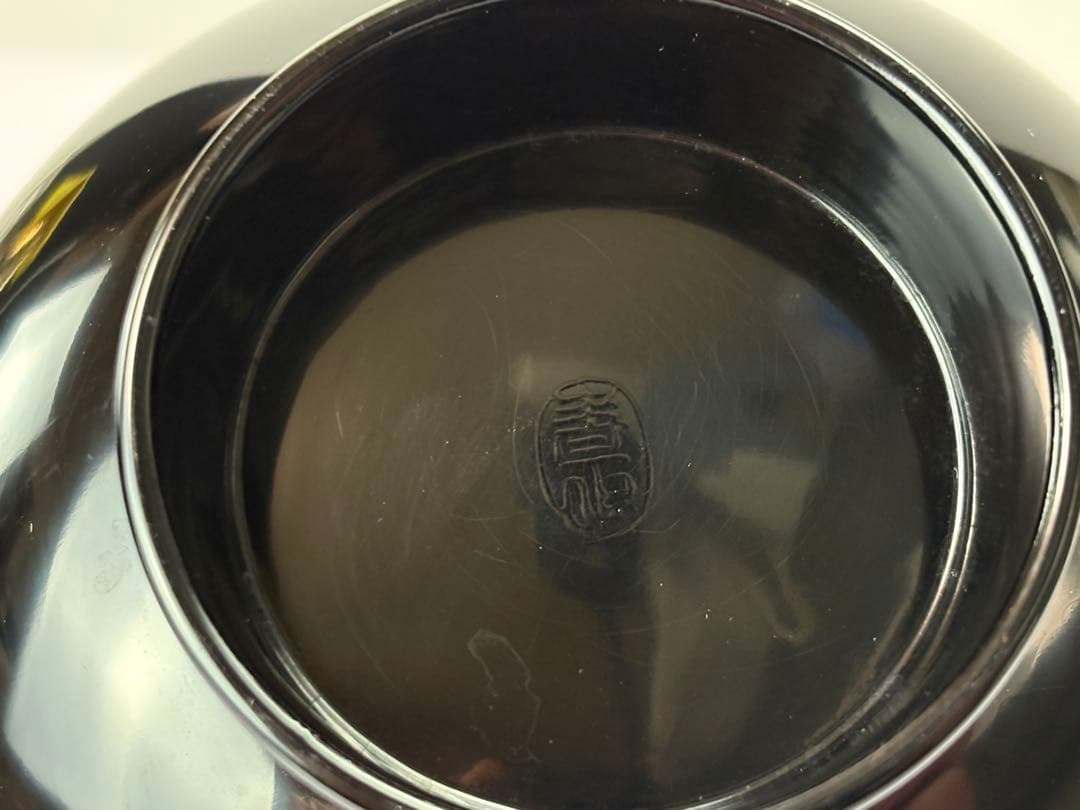 未使用】越前漆器【源伸堂】蒔絵付 吸物椀5客セット 共箱栞付R7112328