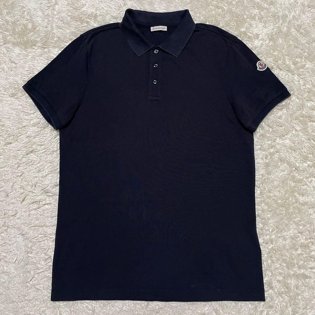 モンクレール 襟裏ロゴ マグリア ポロシャツ ネイビー Sサイズ - メルカリ