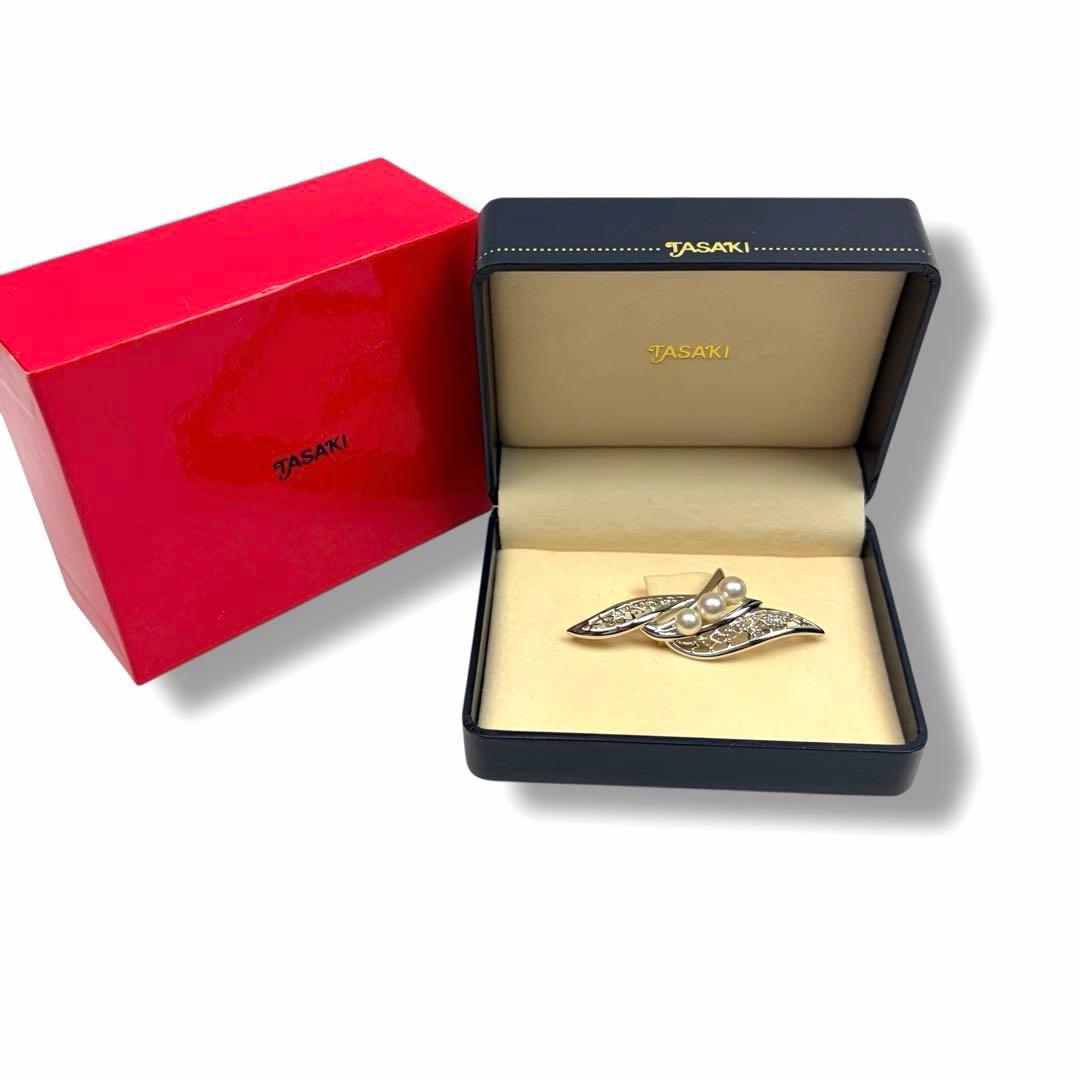 【美品】TASAKI 田崎 パール ブローチ 付属品あり 美品✨田崎真珠 TASAKI タサキ パール ブローチ ハート フラワー