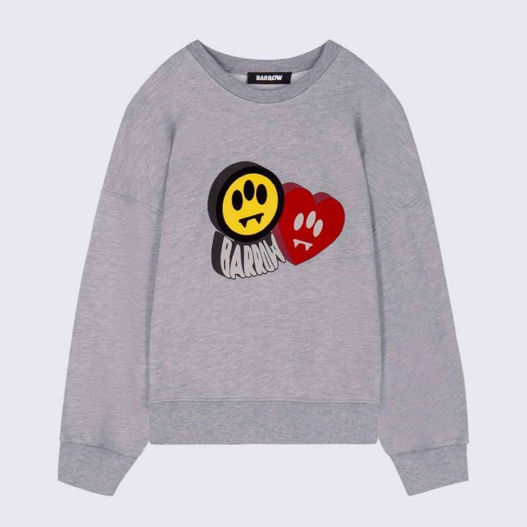 トップス BARROW CREW NECK SWEATS WITH PRINT BARROW/バロウ-Barrow Crew Neck Sweatshirt With Print- | HEATZ｜ヒーツ