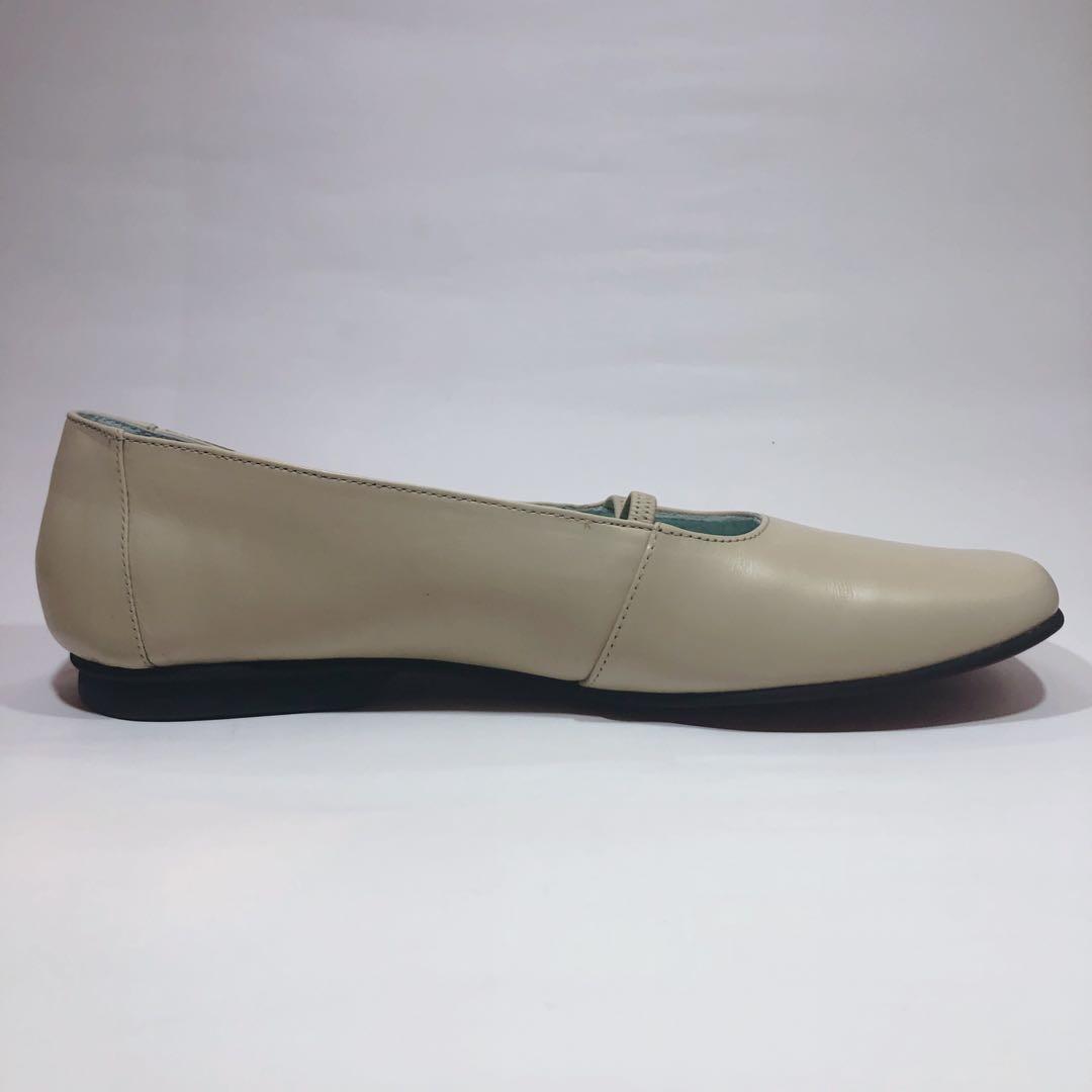 極美品】カンペール 幅広 スクエアトゥ フラットパンプス レッドソール