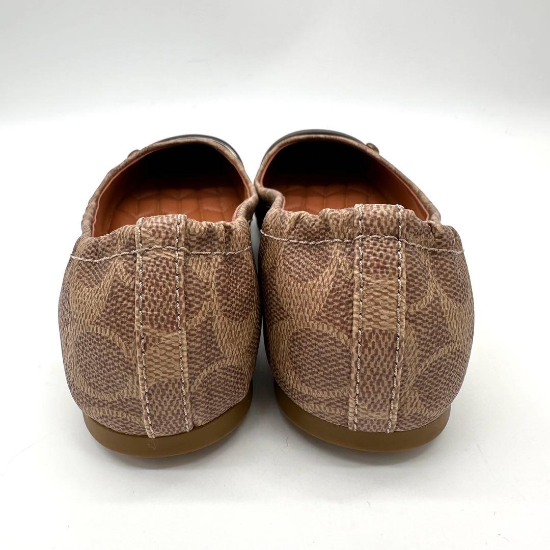 〈新品〉COACH コーチ【24.5cm】シグネチャー コンビ フラットシューズ