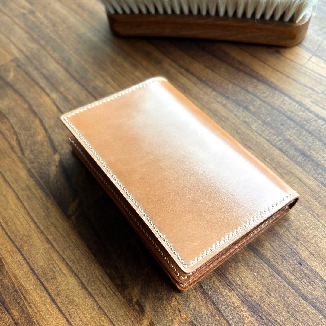 大容量名刺入れ　コードバン　ナチュラル　レーデルオガワ 楽天市場】名刺入れ 名刺ケース カード入れあり コードバン 新喜皮革