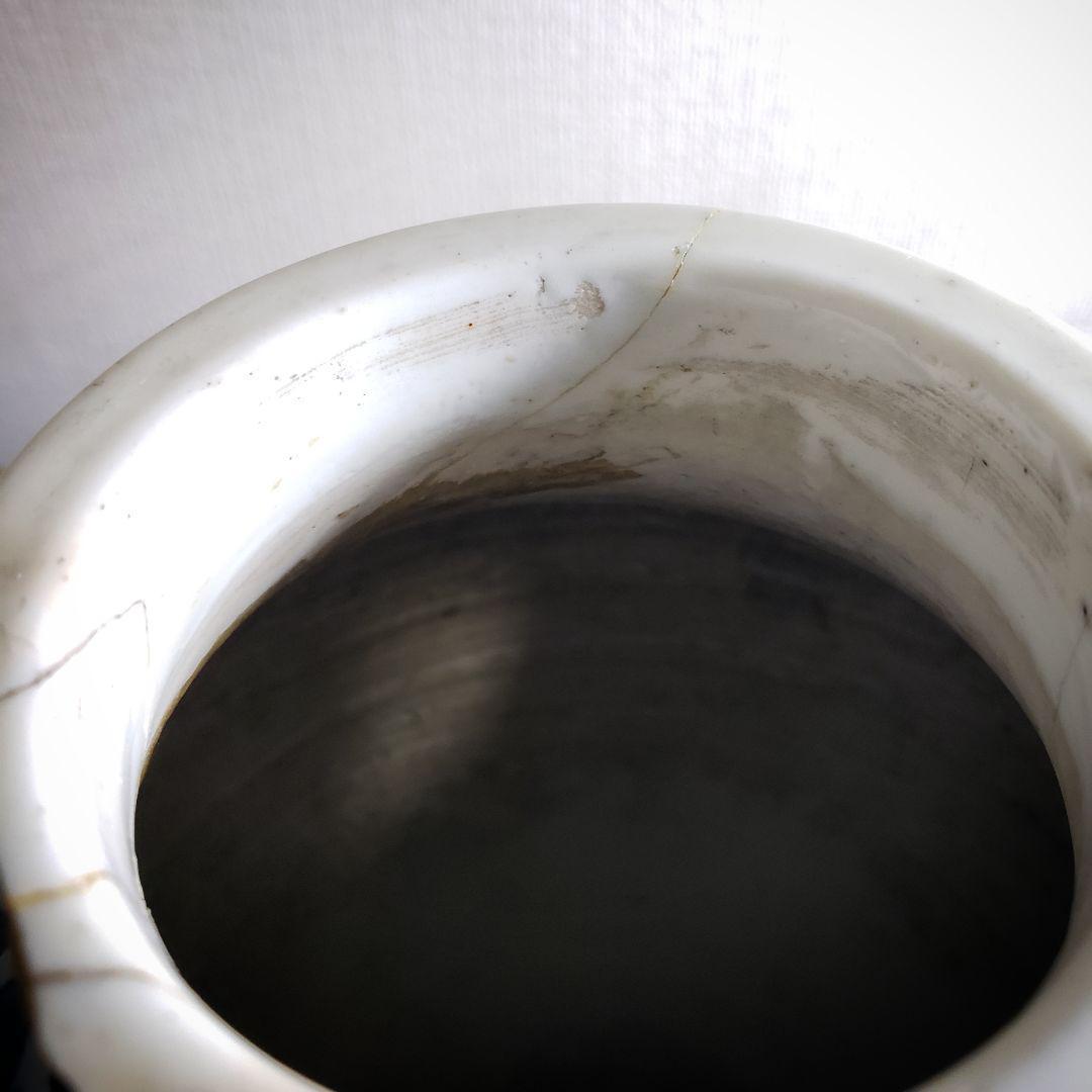 印判 染付 花瓶 山水文様 花唐草 丸文 草文 丸窓 扇窓 雲 訳あり 割れ