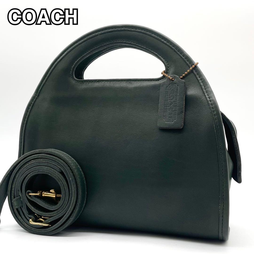 美品✨オールドコーチ 2way ショルダーバッグ レザー グリーン 希少色