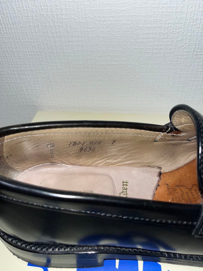 《希少トムラスト》 Alden オールデン　コードバンペニーローファー　7.5D