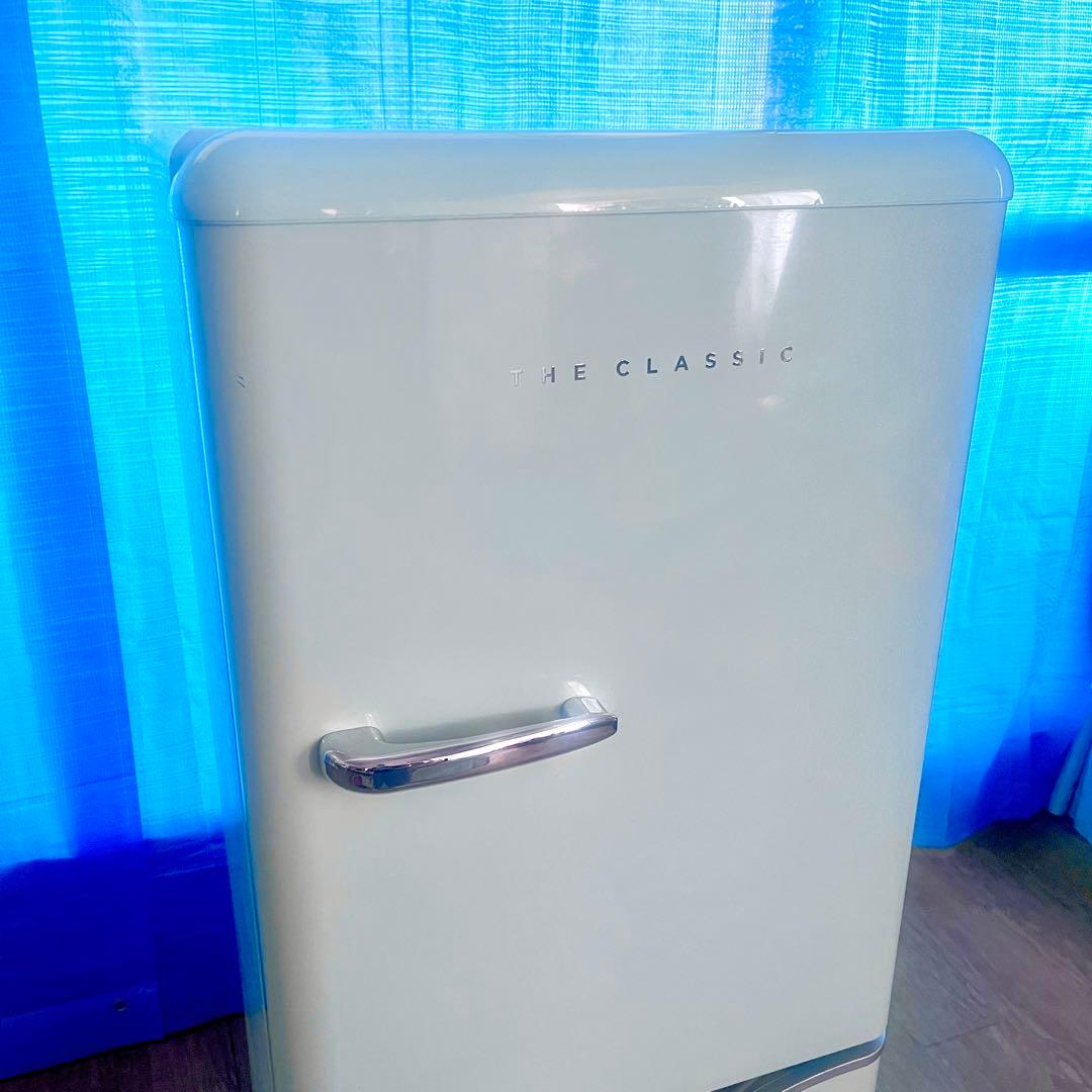 アクアミント】レトロ 冷蔵庫150L 2ドア冷蔵庫 DR-C15AM - メルカリ