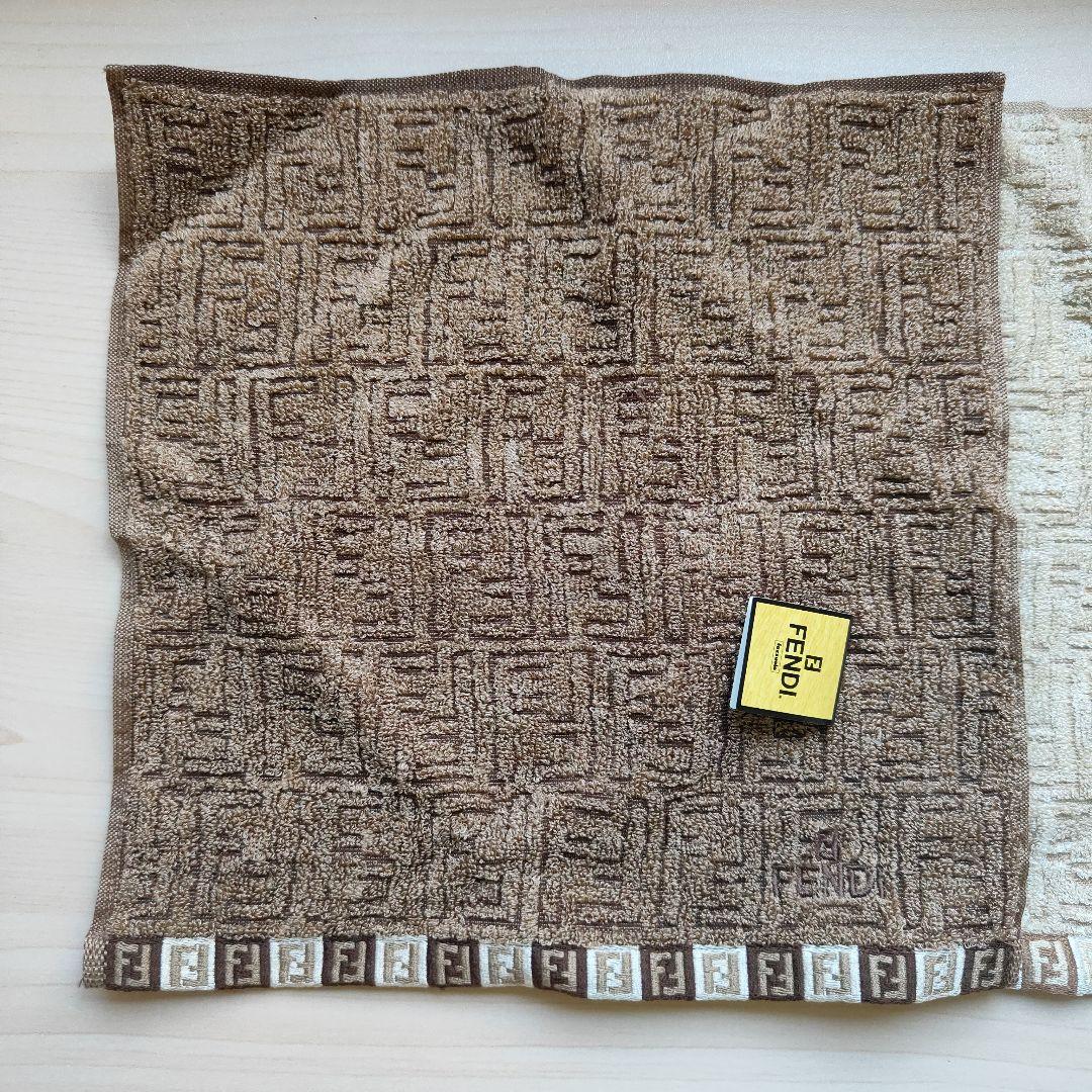 未使用 FENDI フェンディ タオルハンカチ 2枚 セット ズッカ ミニ