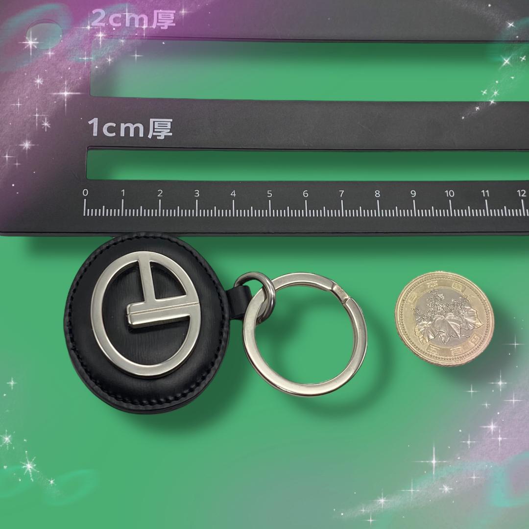 《美品》ダンヒル　キーホルダー　キーリング　レザー　ADロゴ　カード付き