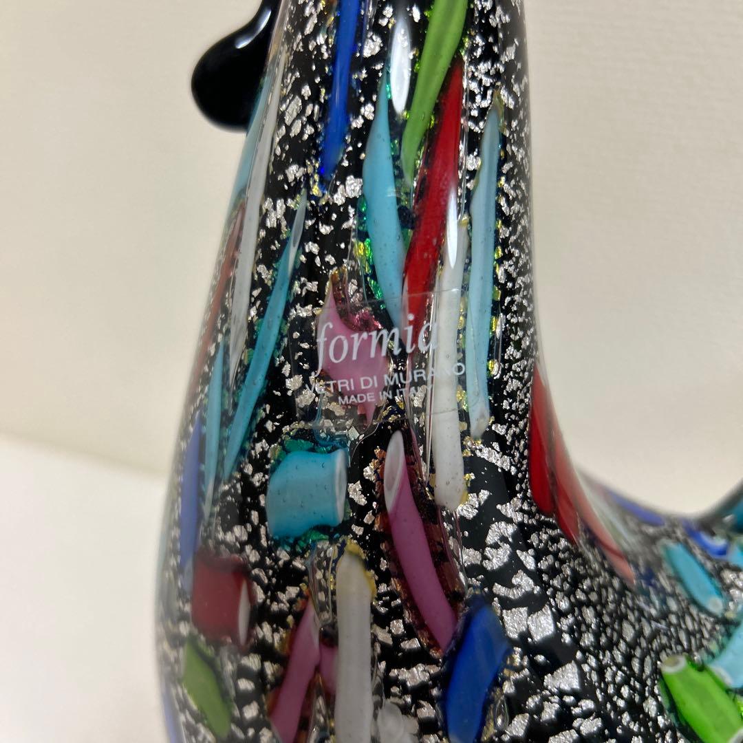 MURANO Formia ムラーノ ヴェネチアン 鶏 美術品 工芸 イタリア製