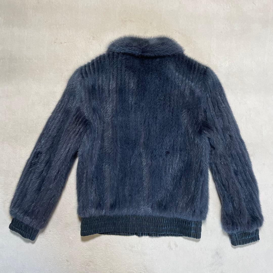 美品 SAGA MINK ジップアップ ブルゾン ジャケット スウィングトップ