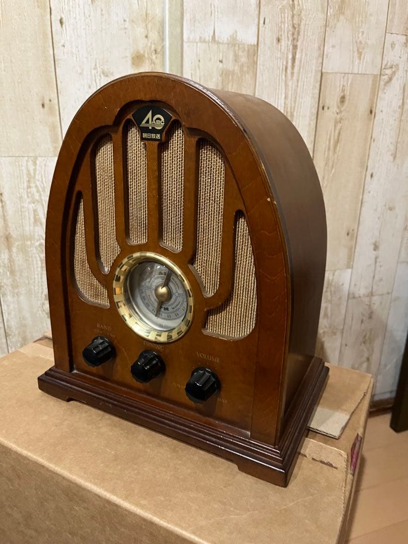 朝日放送 40周年記念品 松下電器製 AM FM レトロ調 ラジオ 中古品