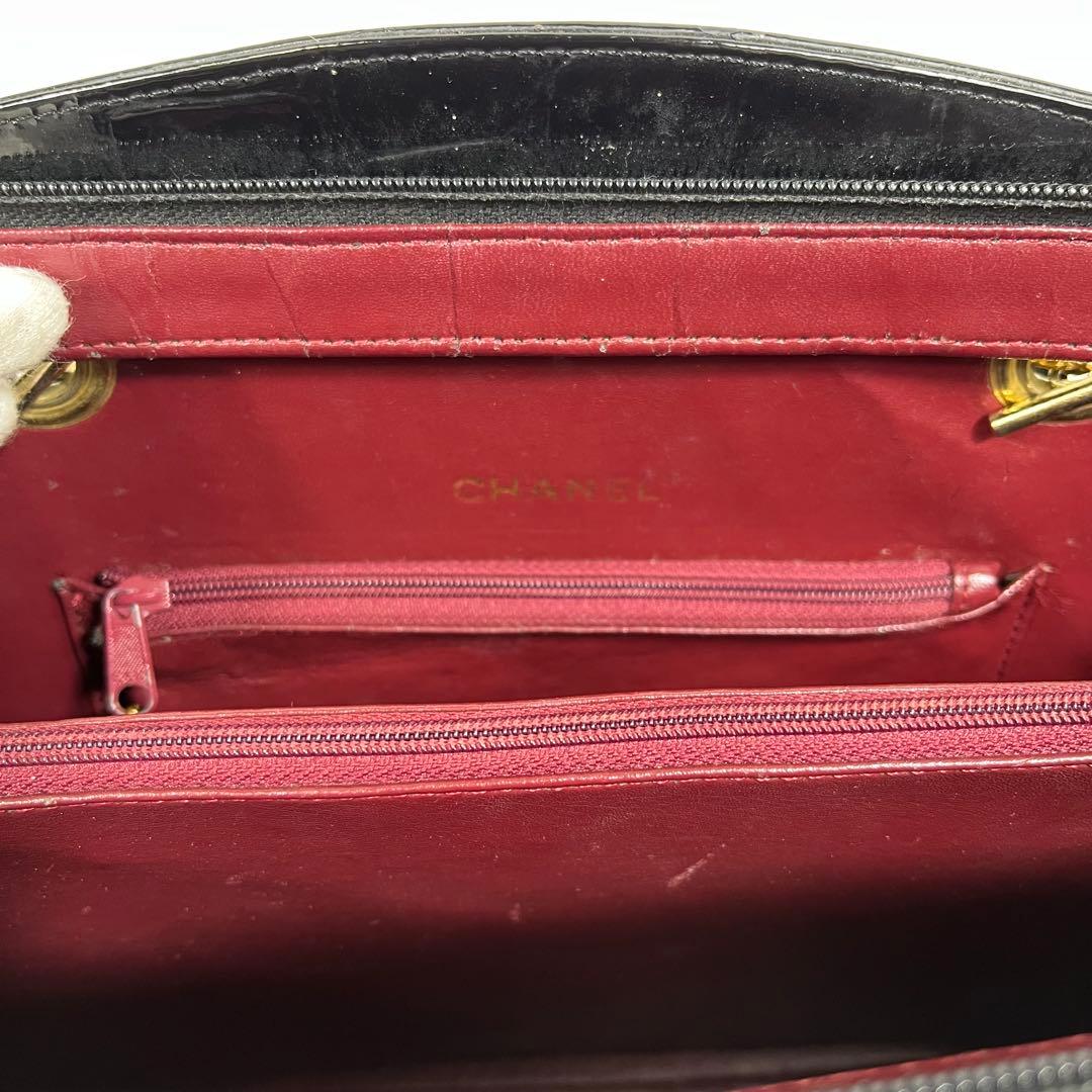 ✨ジャンク特価✨CHANEL チェーンバック エナメル クロコ型押し ココ