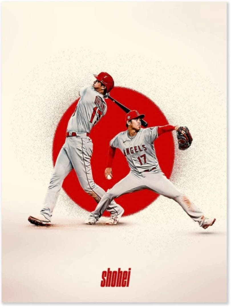 MLB エンゼルス　大谷翔平 ポスター インテリア絵画 Amazon.co.jp: MLB エンゼルス 大谷翔平 ポスター インテリア絵画