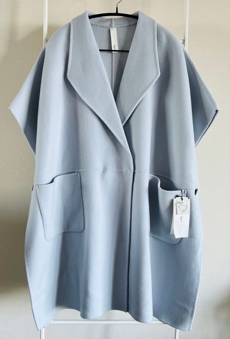 新品Aga➕アーガプラス ケープコートポンチョM38 日本製尾州ウール